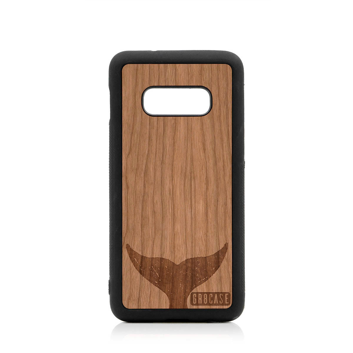 Whale Tail Design Wood Case For Samsung Galaxy S10E