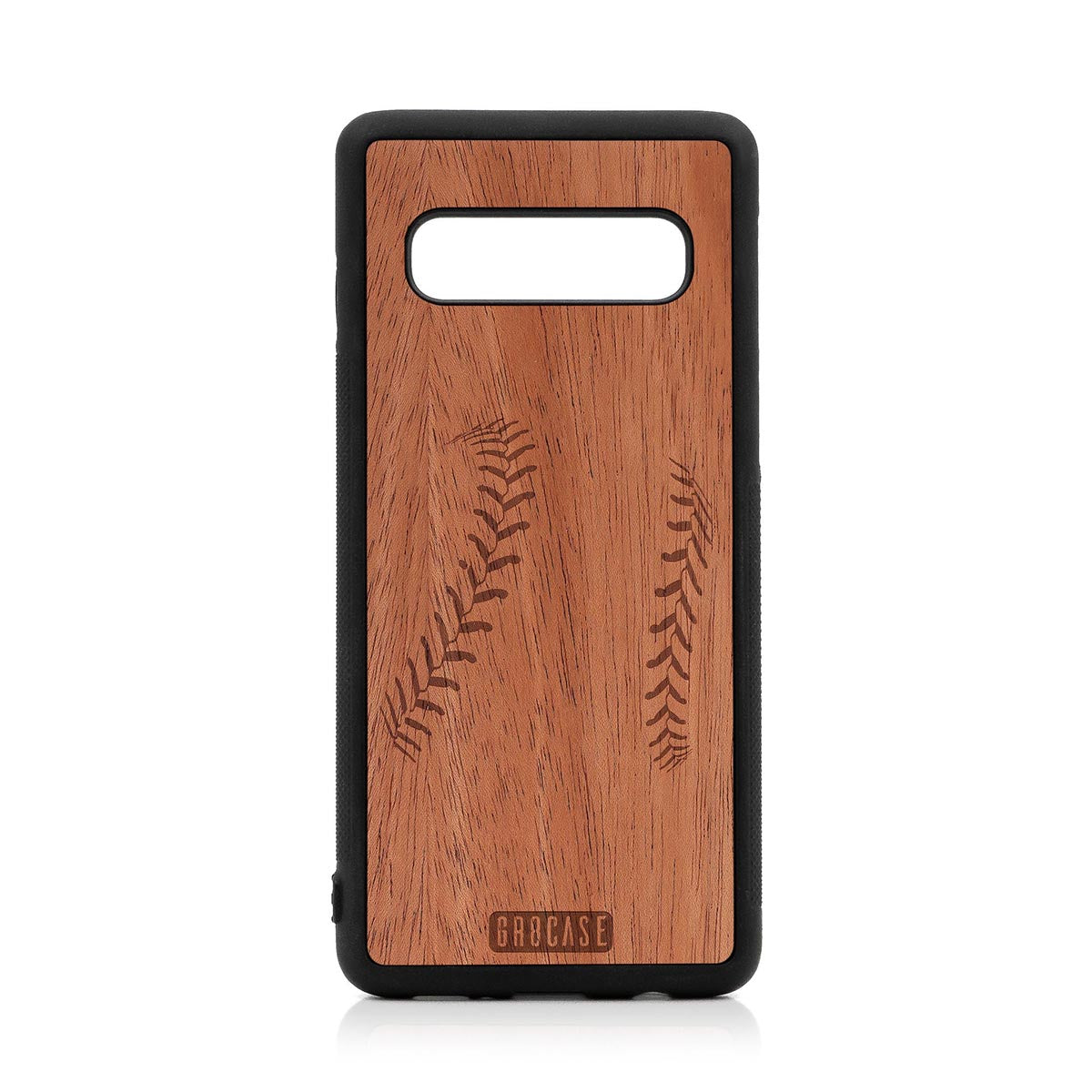 Baseball Stitches Design Wood Case For Samsung Galaxy S10 by GR8CASE