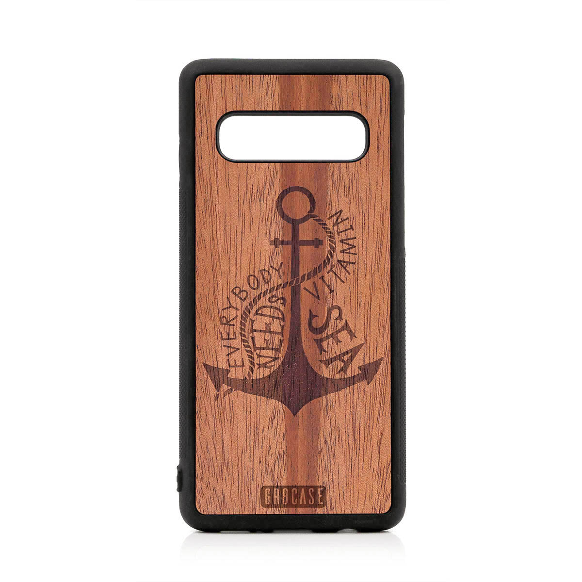 Everybody Needs Vitamin Sea (Anchor) Design Wood Case For Samsung Galaxy S10 by GR8CASE