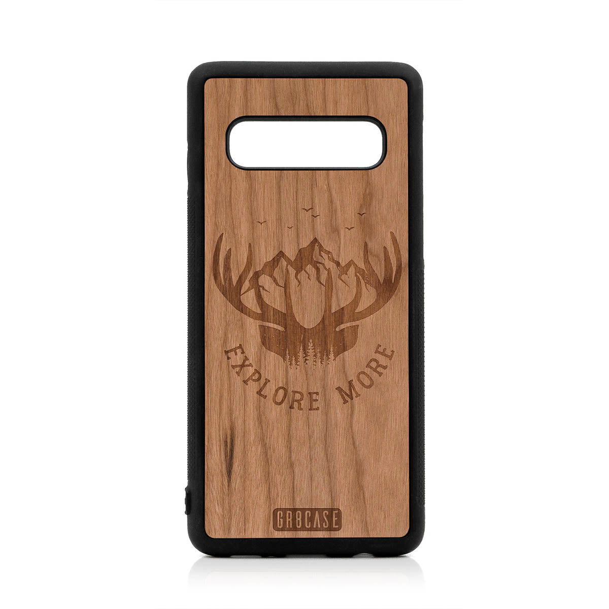 Explore More (Forest, Mountains & Antlers) Design Wood Case For Samsung Galaxy S10 by GR8CASE