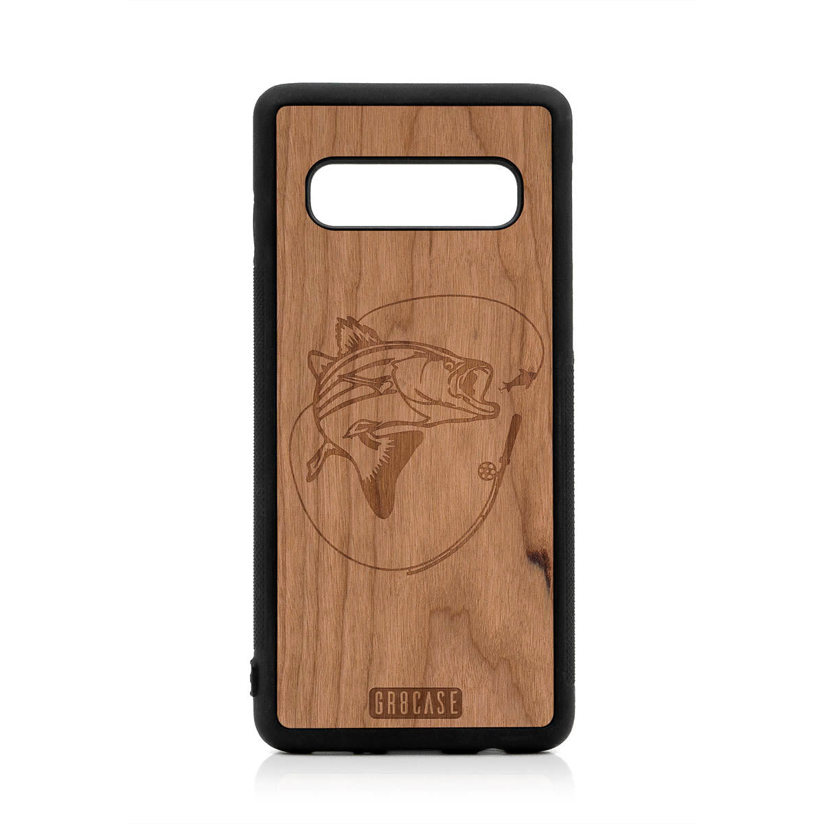 Fish and Reel Design Wood Case For Samsung Galaxy S10 by GR8CASE