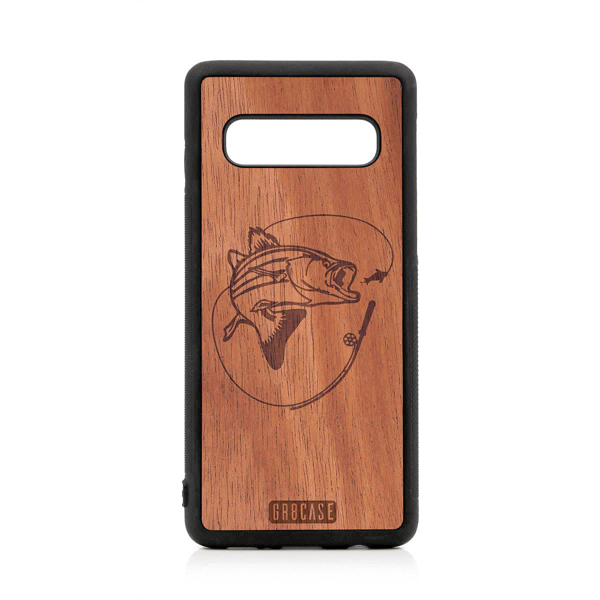 Fish and Reel Design Wood Case For Samsung Galaxy S10 by GR8CASE