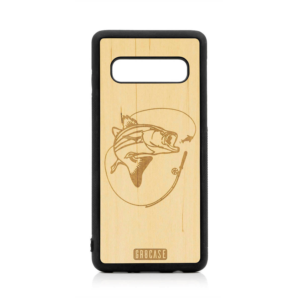 Fish and Reel Design Wood Case For Samsung Galaxy S10 by GR8CASE