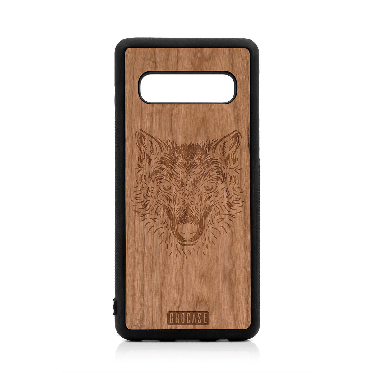Furry Wolf Design Wood Case For Samsung Galaxy S10