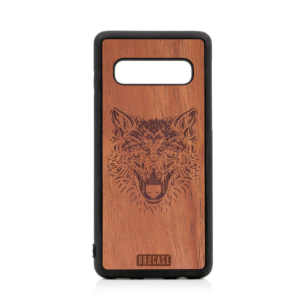 Furry Wolf Design Wood Case For Samsung Galaxy S10