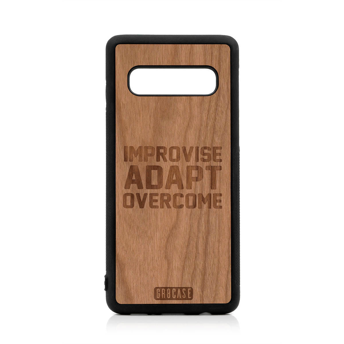 Improvise Adapt Overcome Design Wood Case For Samsung Galaxy S10