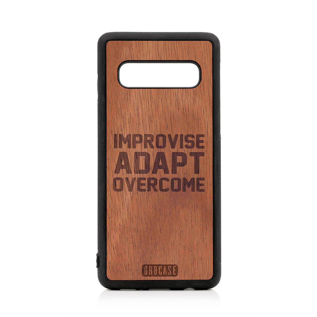 Improvise Adapt Overcome Design Wood Case For Samsung Galaxy S10