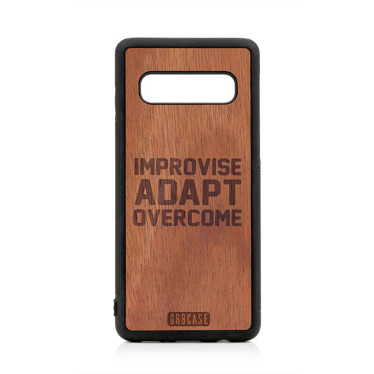 Improvise Adapt Overcome Design Wood Case For Samsung Galaxy S10