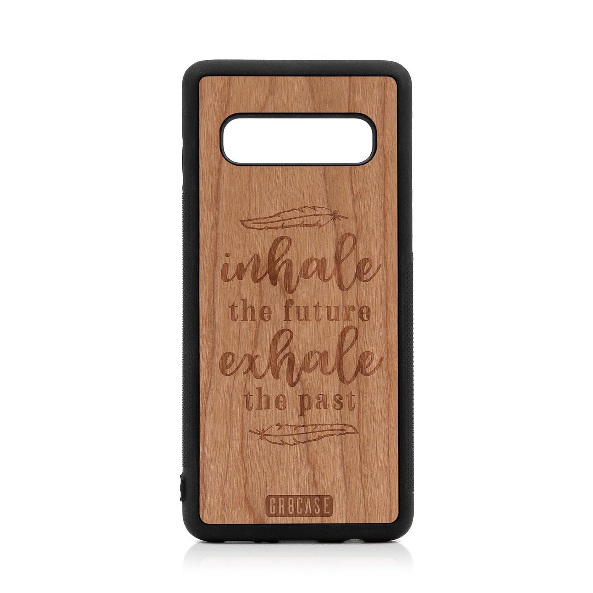 Inhale Future Exhale The Past Design Wood Case For Samsung Galaxy S10 by GR8CASE