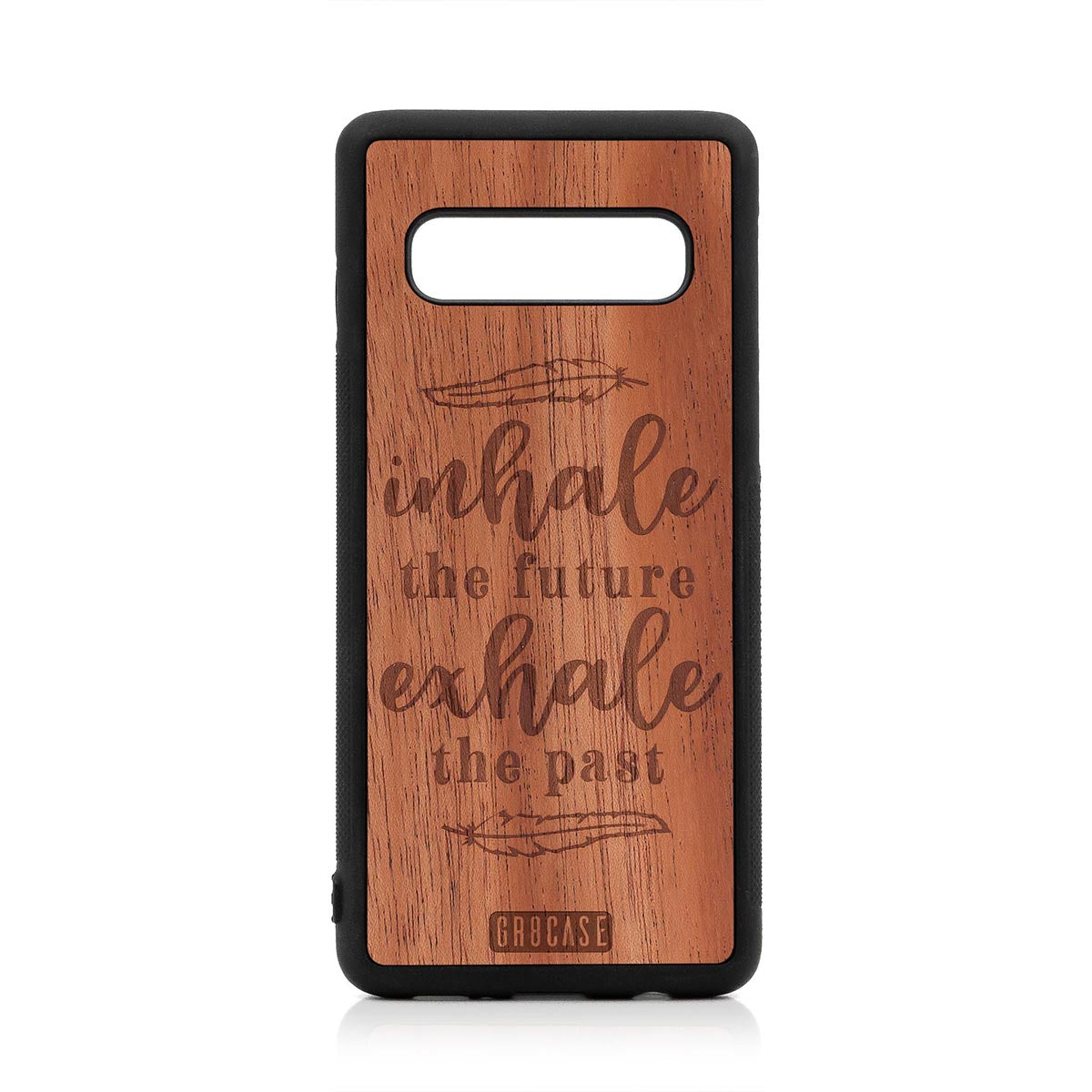 Inhale Future Exhale The Past Design Wood Case For Samsung Galaxy S10 by GR8CASE