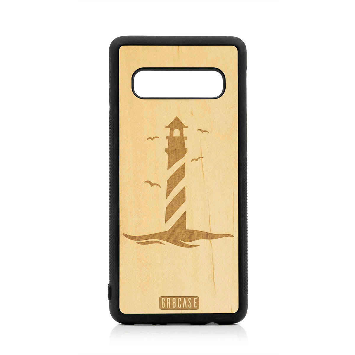Lighthouse Design Wood Case For Samsung Galaxy S10