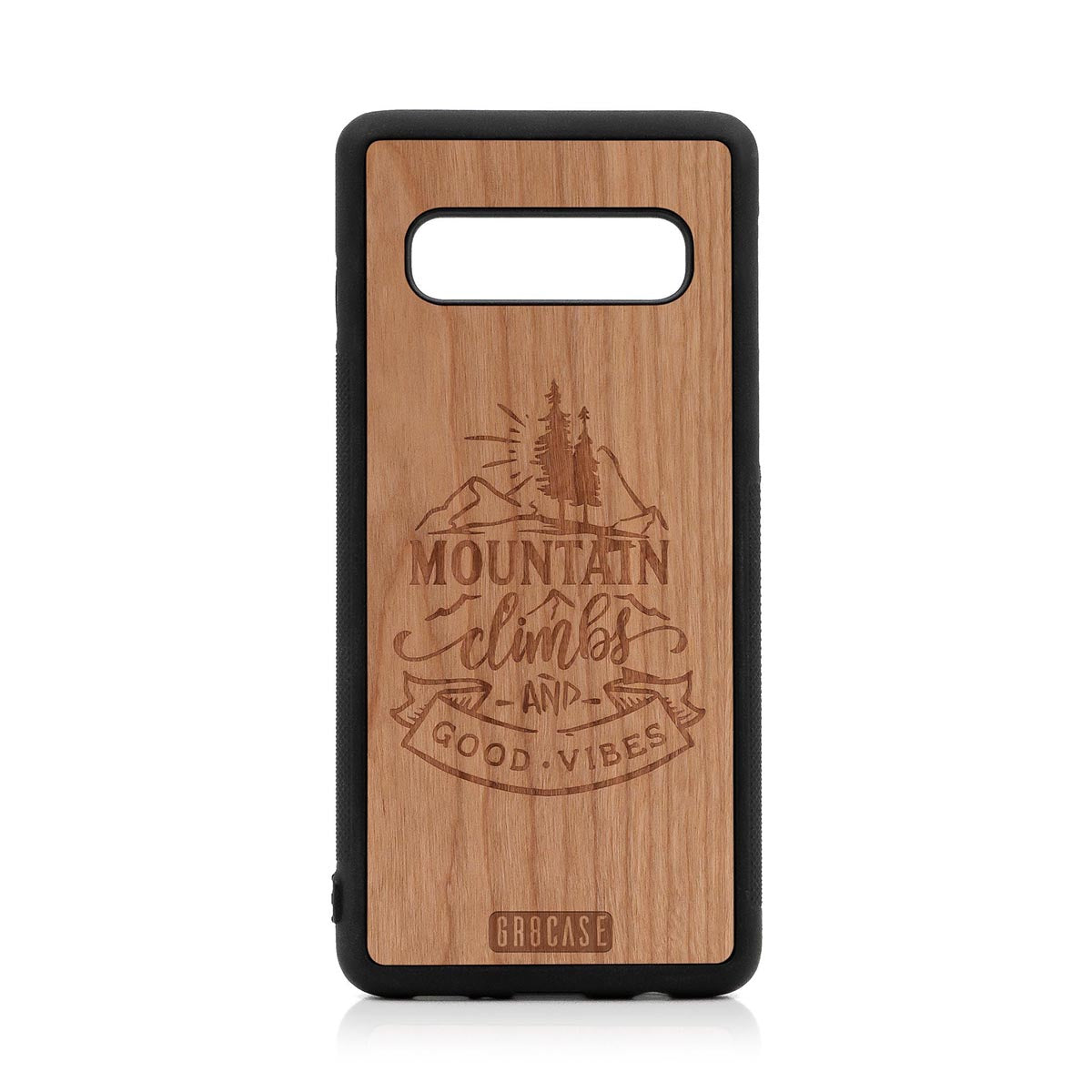 Mountain Climbs And Good Vibes Design Wood Case For Samsung Galaxy S10 by GR8CASE
