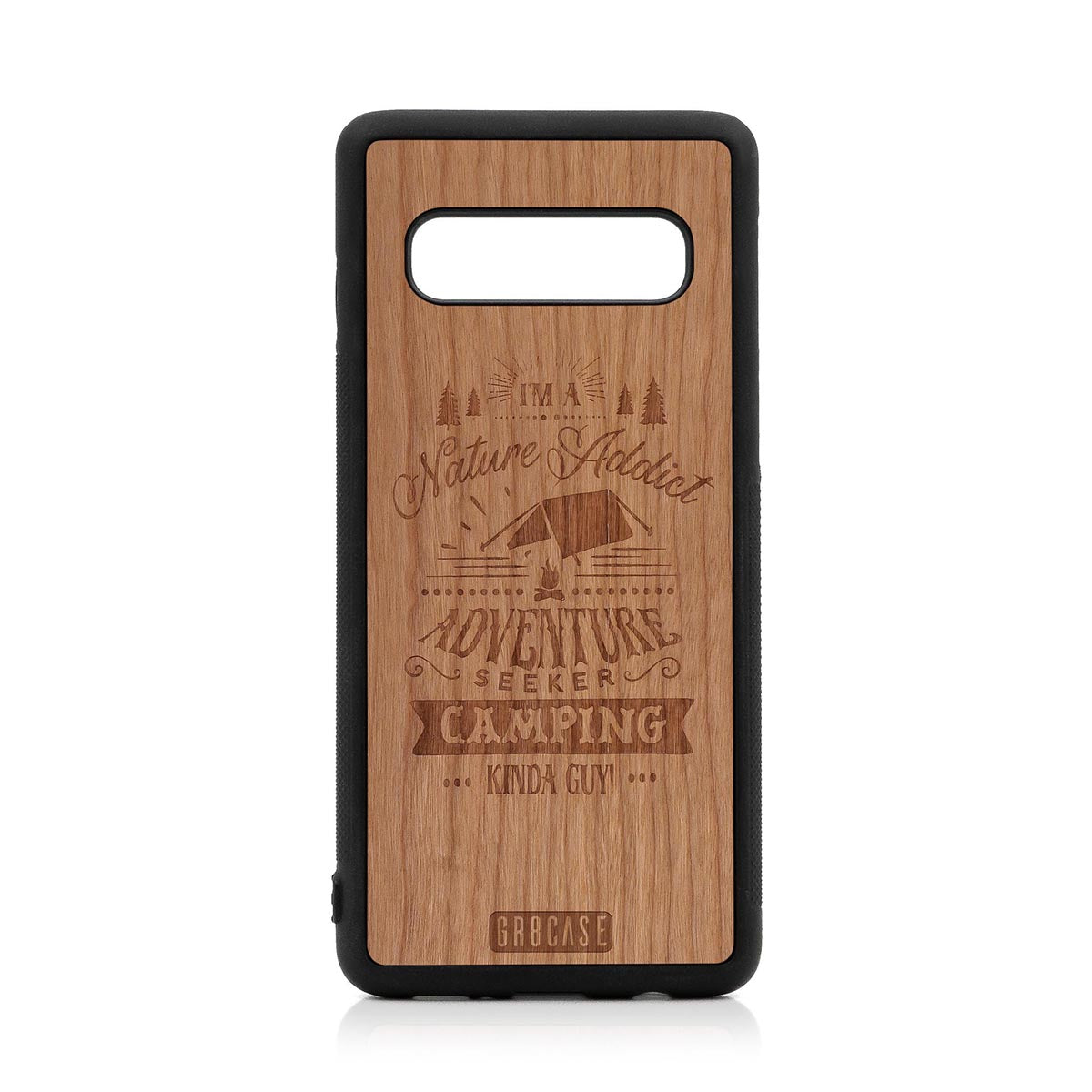 I'm A Nature Addict Adventure Seeker Camping Kinda Guy Design Wood Case For Samsung Galaxy S10 by GR8CASE