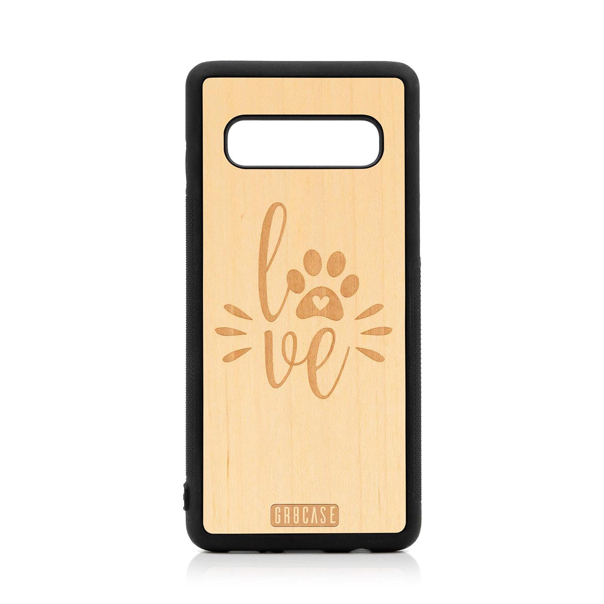 Paw Love Design Wood Case For Samsung Galaxy S10 by GR8CASE