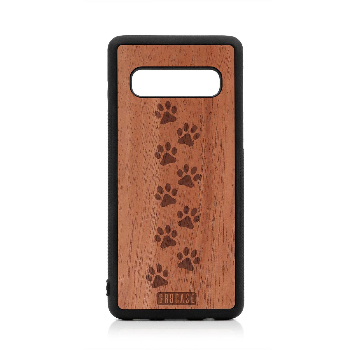 Paw Prints Design Wood Case For Samsung Galaxy S10 by GR8CASE