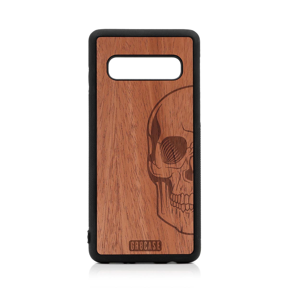 Half Skull Design Wood Case For Samsung Galaxy S10 by GR8CASE