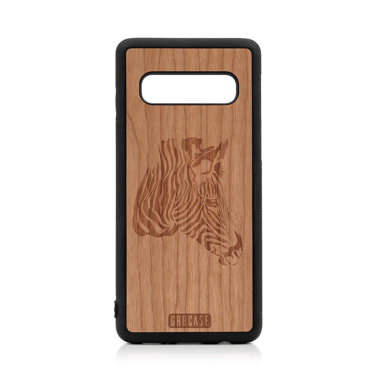 Zebra Design Wood Case For Samsung Galaxy S10