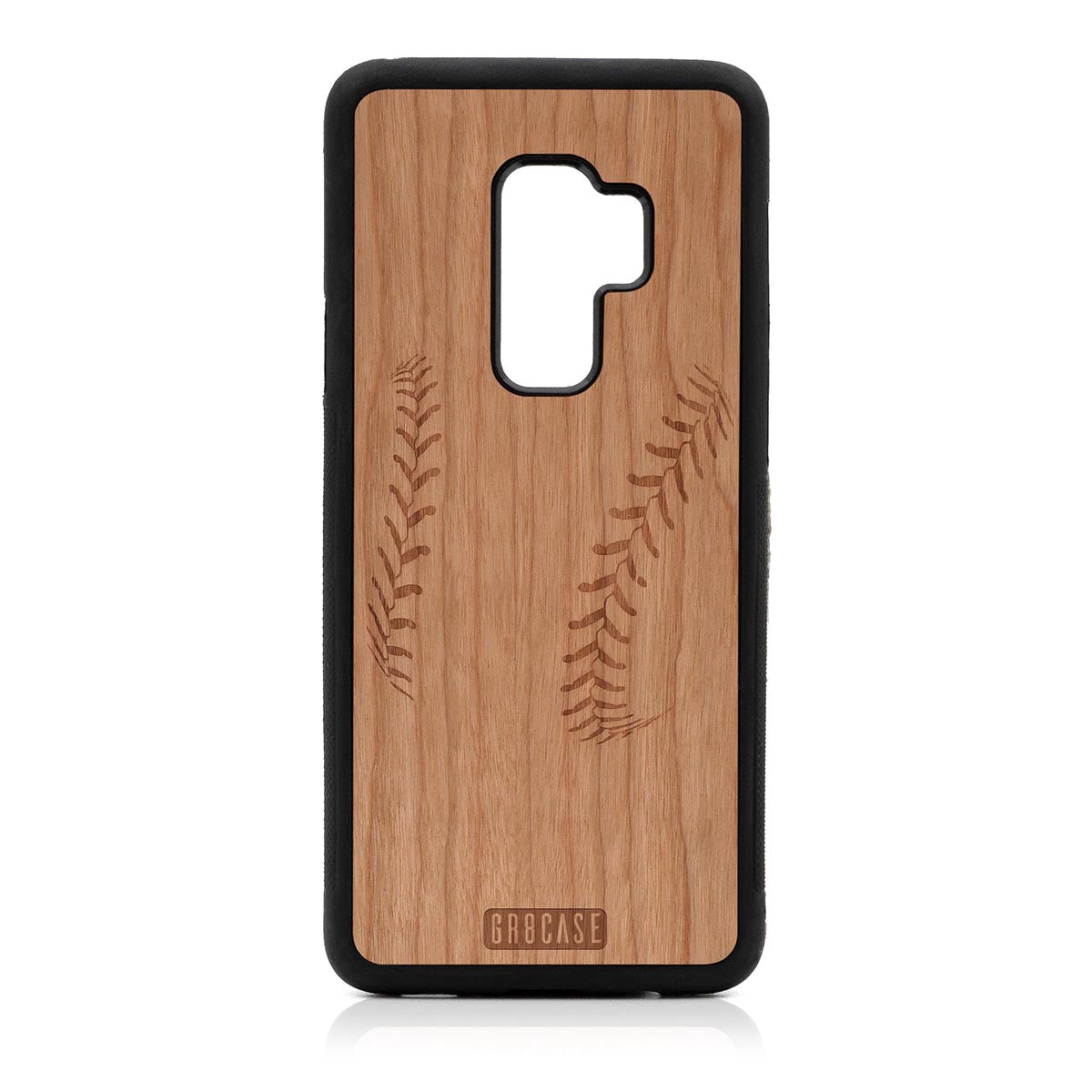 Baseball Stitches Design Wood Case For Samsung Galaxy S9 Plus by GR8CASE