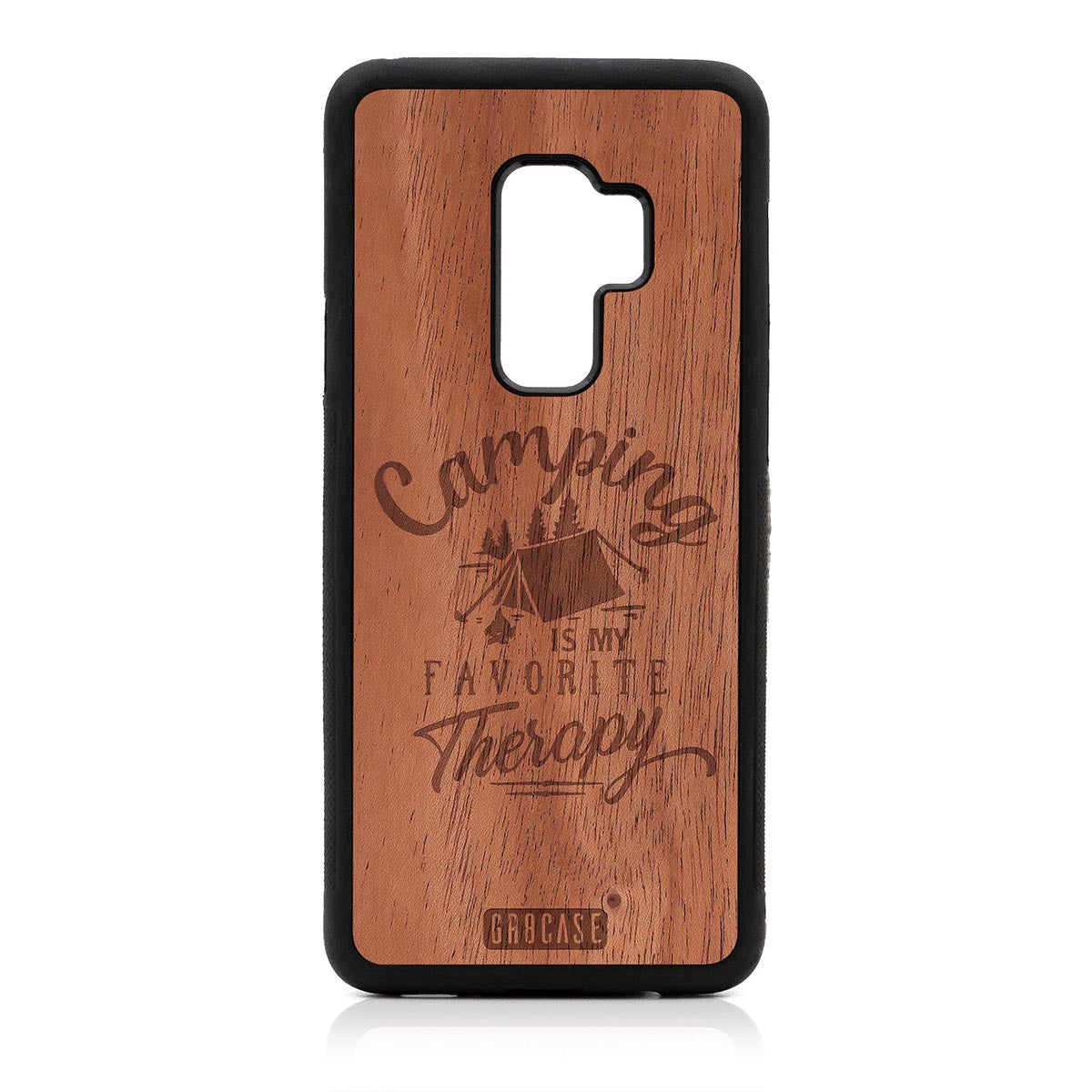 Camping Is My Favorite Therapy Design Wood Case For Samsung Galaxy S9 Plus by GR8CASE
