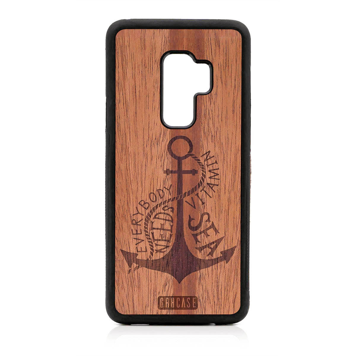 Everybody Needs Vitamin Sea (Anchor) Design Wood Case For Samsung Galaxy S9 Plus by GR8CASE