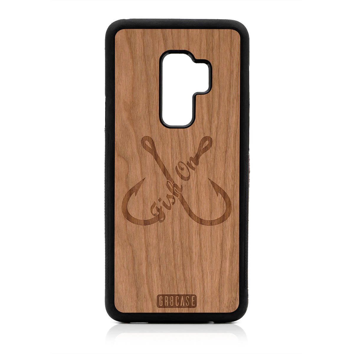 Fish On (Fish Hooks) Design Wood Case For Samsung Galaxy S9 Plus by GR8CASE
