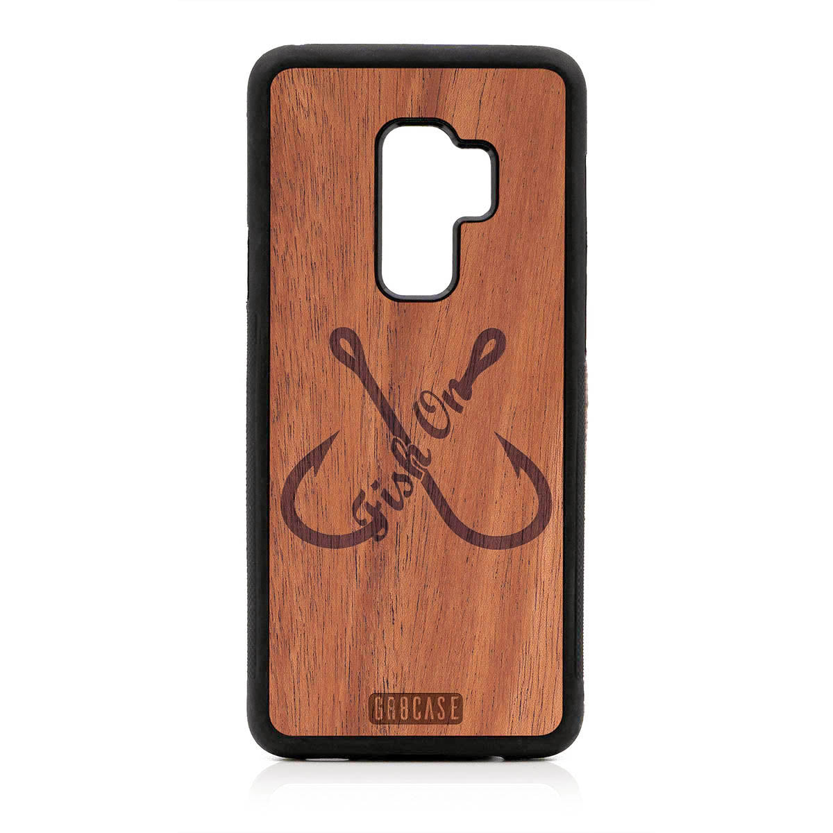 Fish On (Fish Hooks) Design Wood Case For Samsung Galaxy S9 Plus by GR8CASE