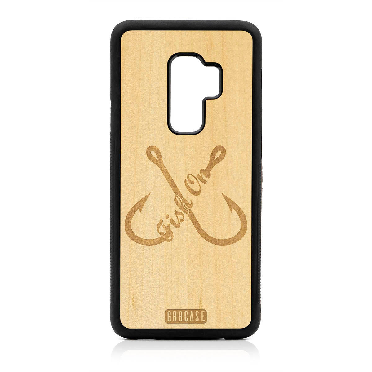 Fish On (Fish Hooks) Design Wood Case For Samsung Galaxy S9 Plus by GR8CASE