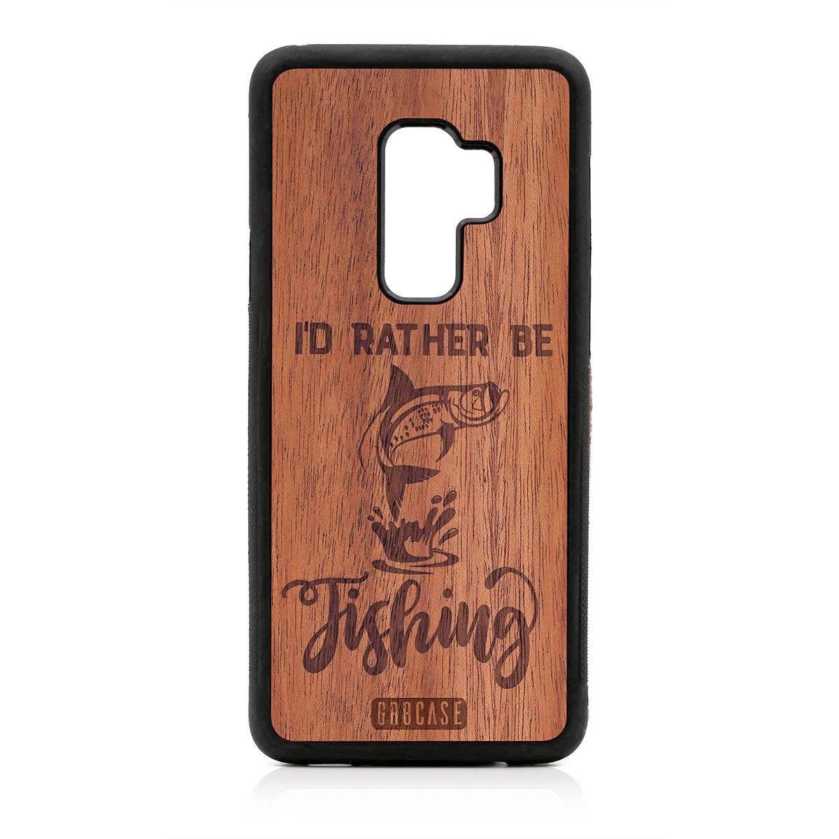 I'D Rather Be Fishing Design Wood Case For Samsung Galaxy S9 Plus