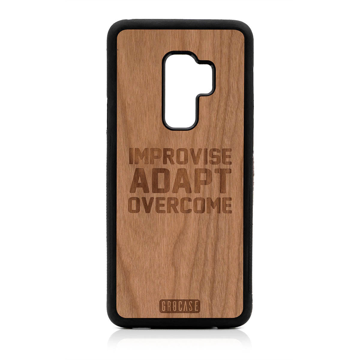 Improvise Adapt Overcome Design Wood Case For Samsung Galaxy S9 Plus
