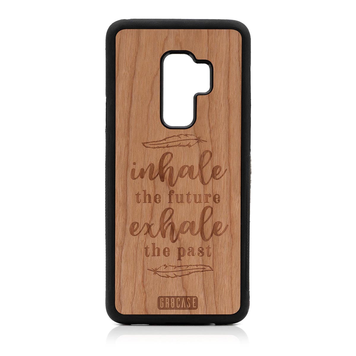 Inhale The Future Exhale The Past Design Wood Case Samsung Galaxy S9 Plus by GR8CASE