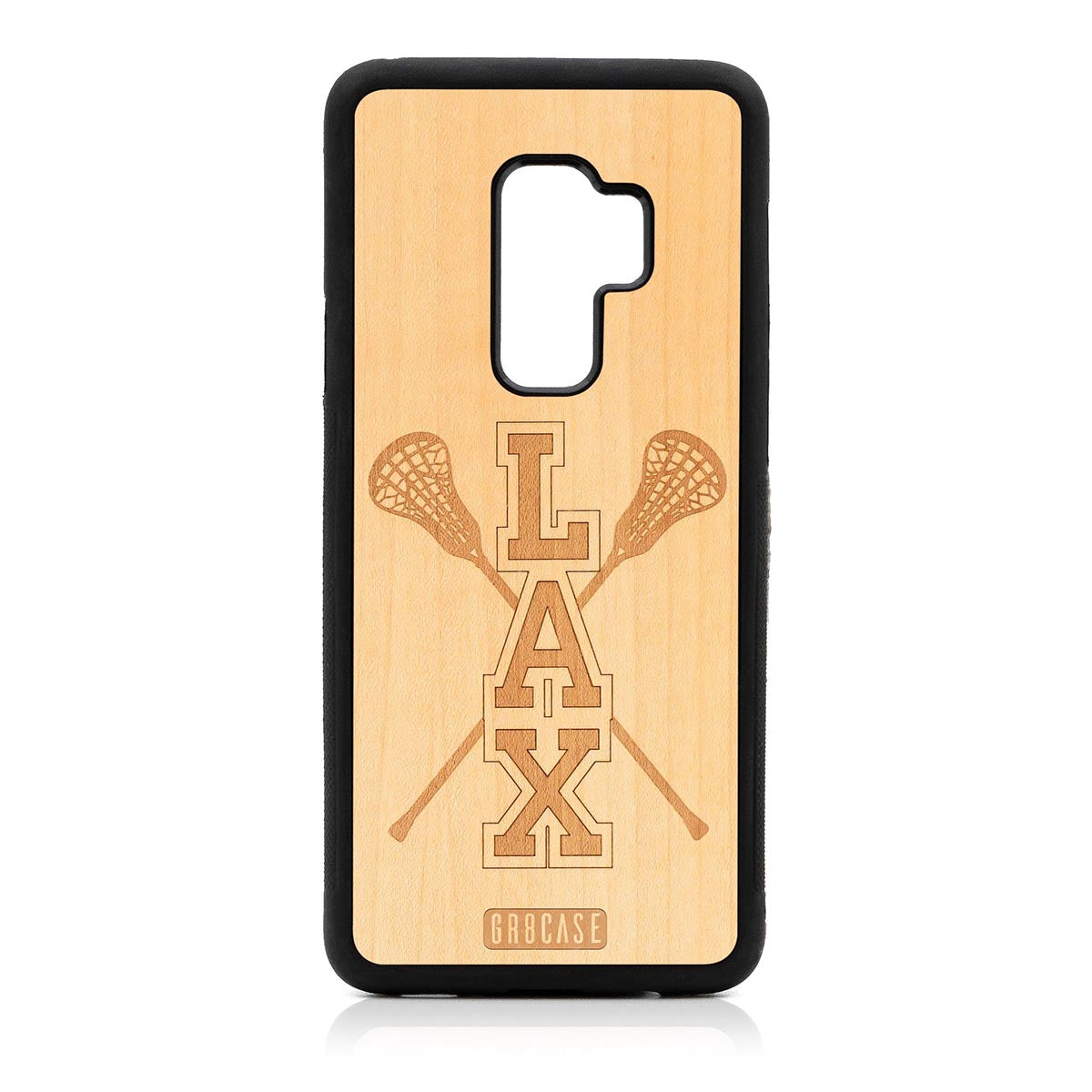 Lacrosse (LAX) Sticks Design Wood Case Samsung Galaxy S9 Plus by GR8CASE