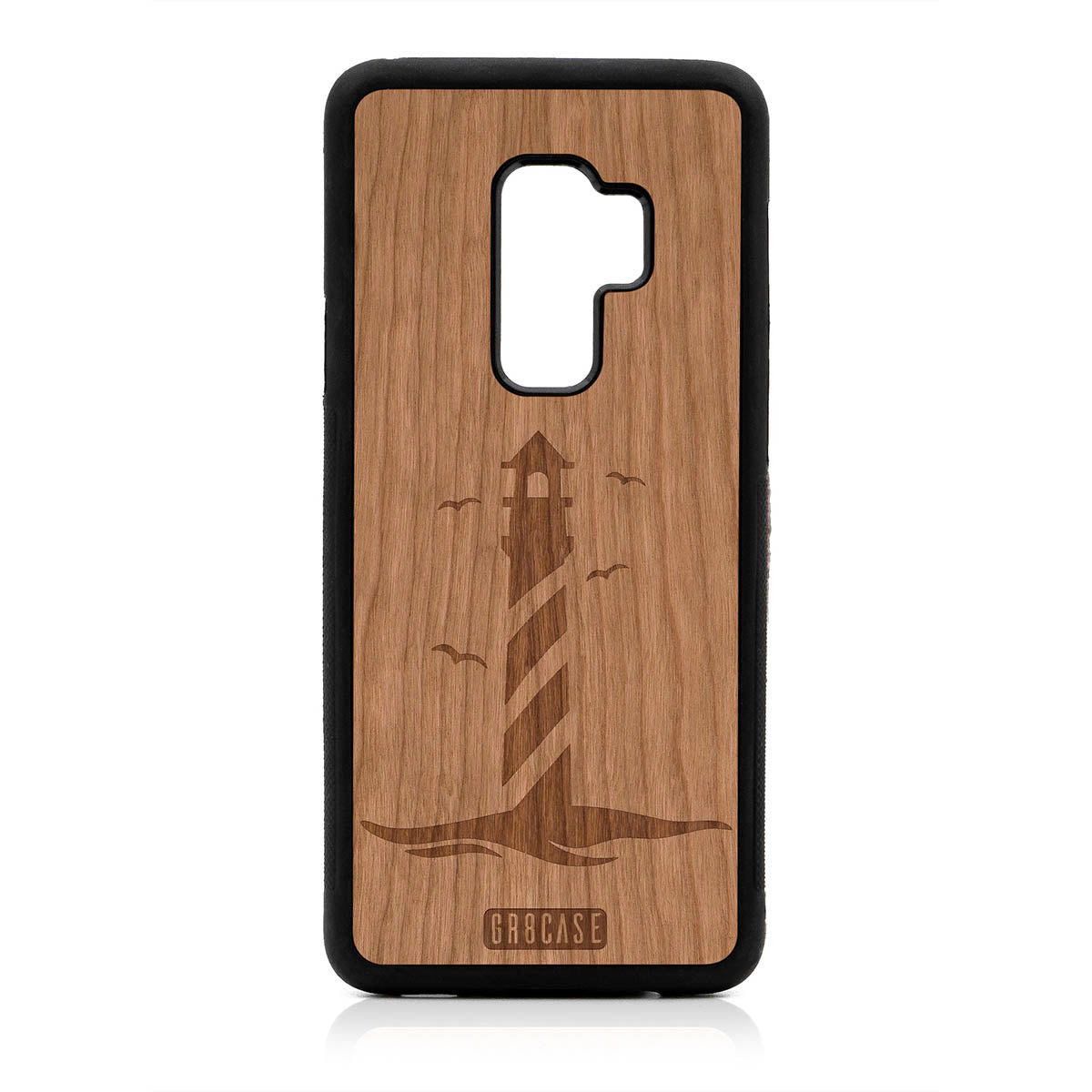Lighthouse Design Wood Case For Samsung Galaxy S9 Plus