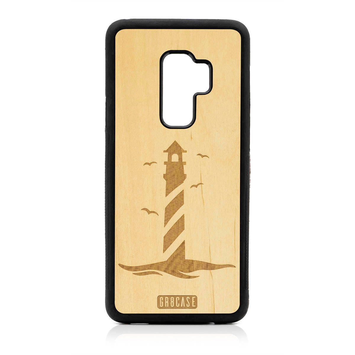 Lighthouse Design Wood Case For Samsung Galaxy S9 Plus