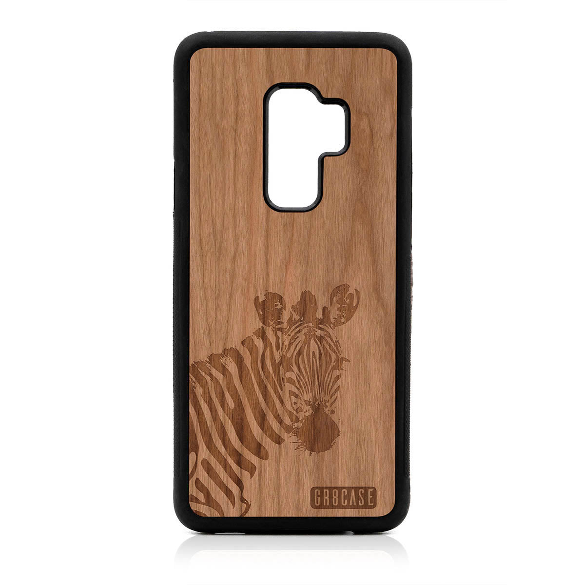 Lookout Zebra Design Wood Case For Samsung Galaxy S9 Plus