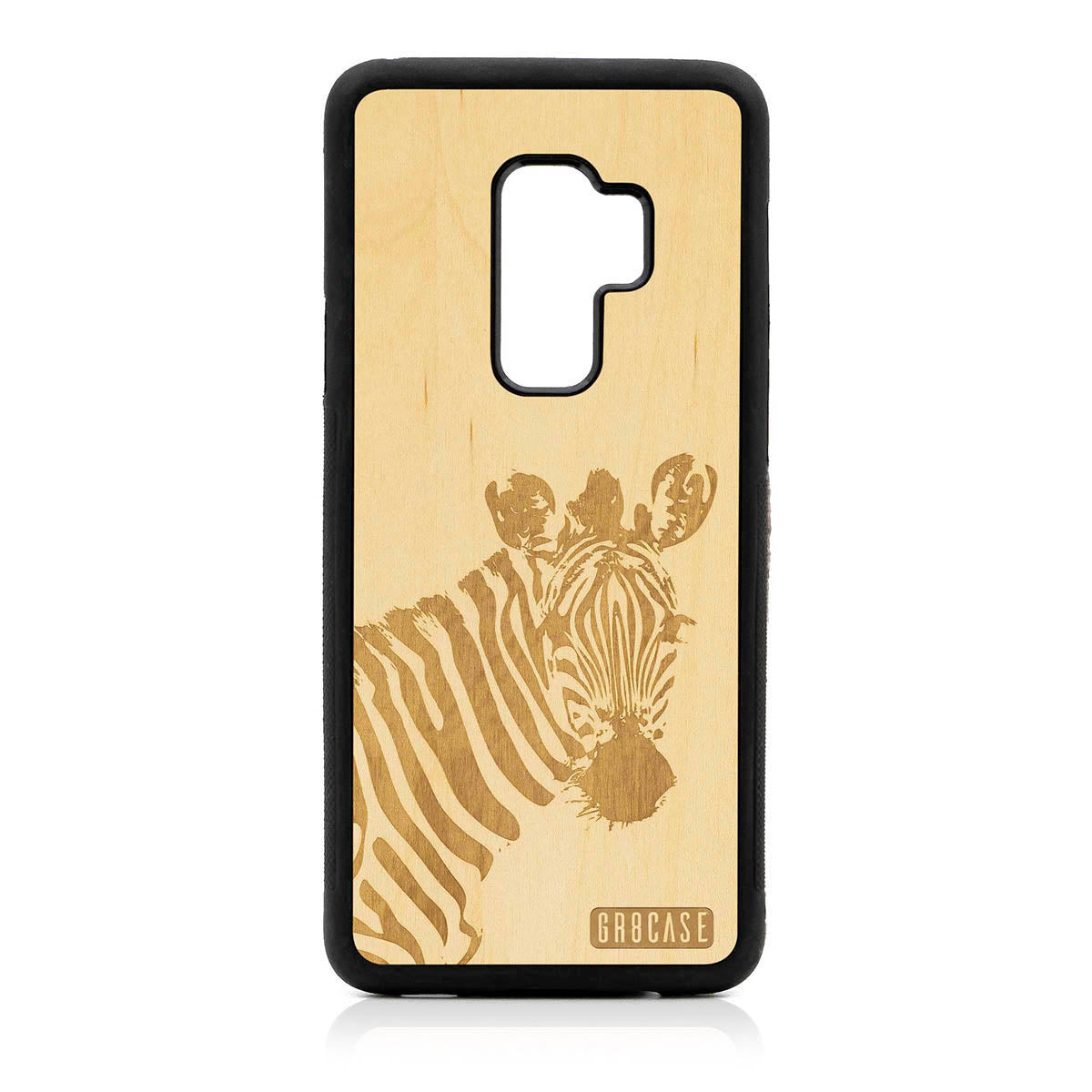 Lookout Zebra Design Wood Case For Samsung Galaxy S9 Plus