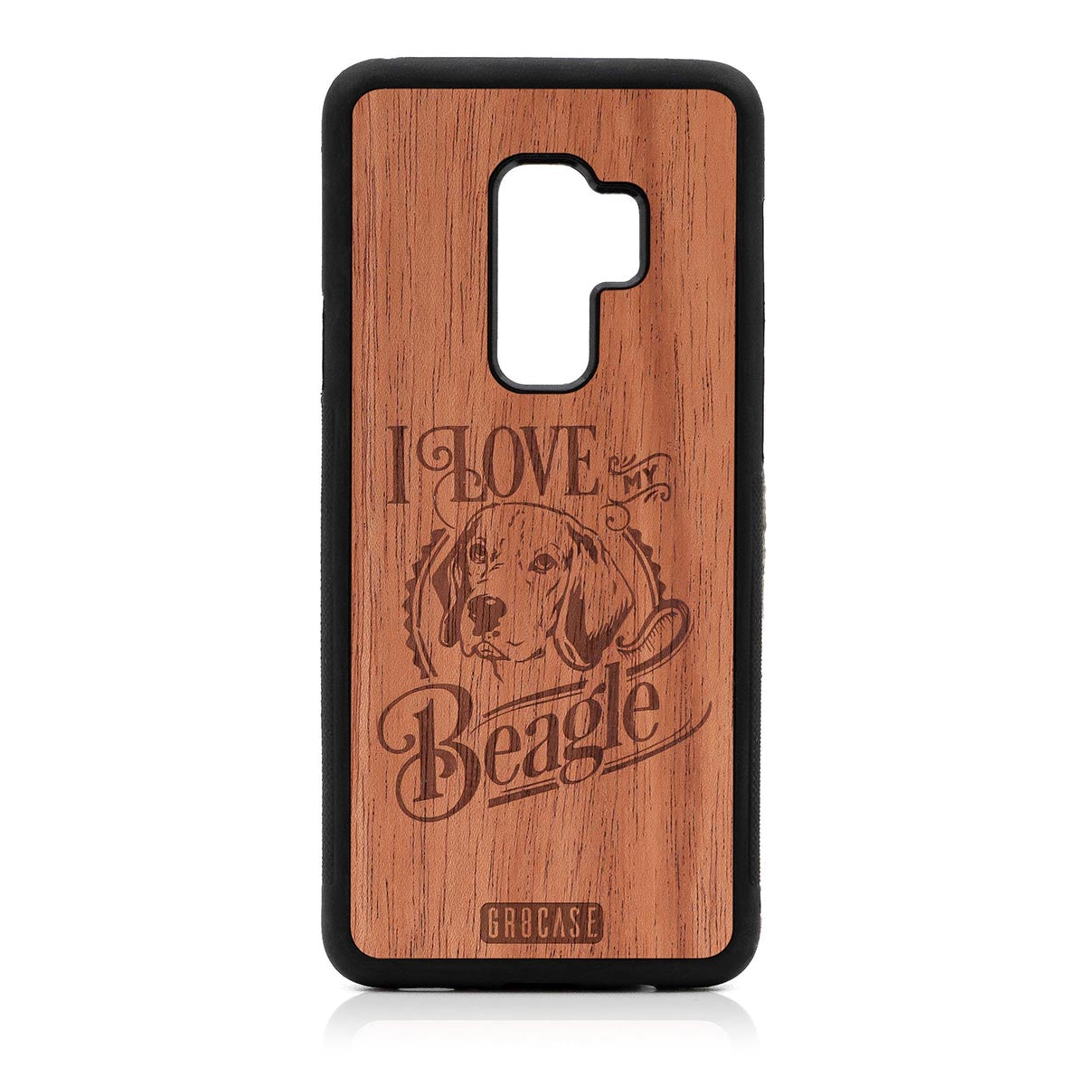I Love My Beagle Design Wood Case Samsung Galaxy S9 Plus by GR8CASE