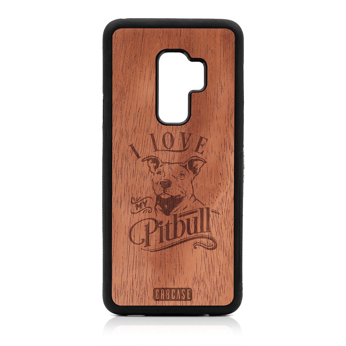 I Love My Pitbull Design Wood Case Samsung Galaxy S9 Plus by GR8CASE