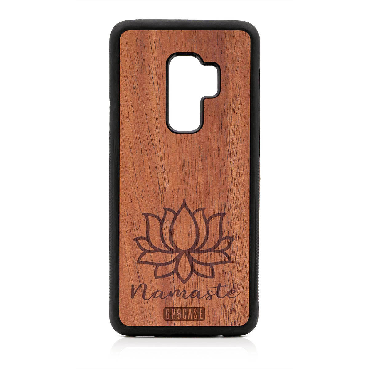 Namaste (Lotus Flower) Design Wood Case For Samsung Galaxy S9 Plus