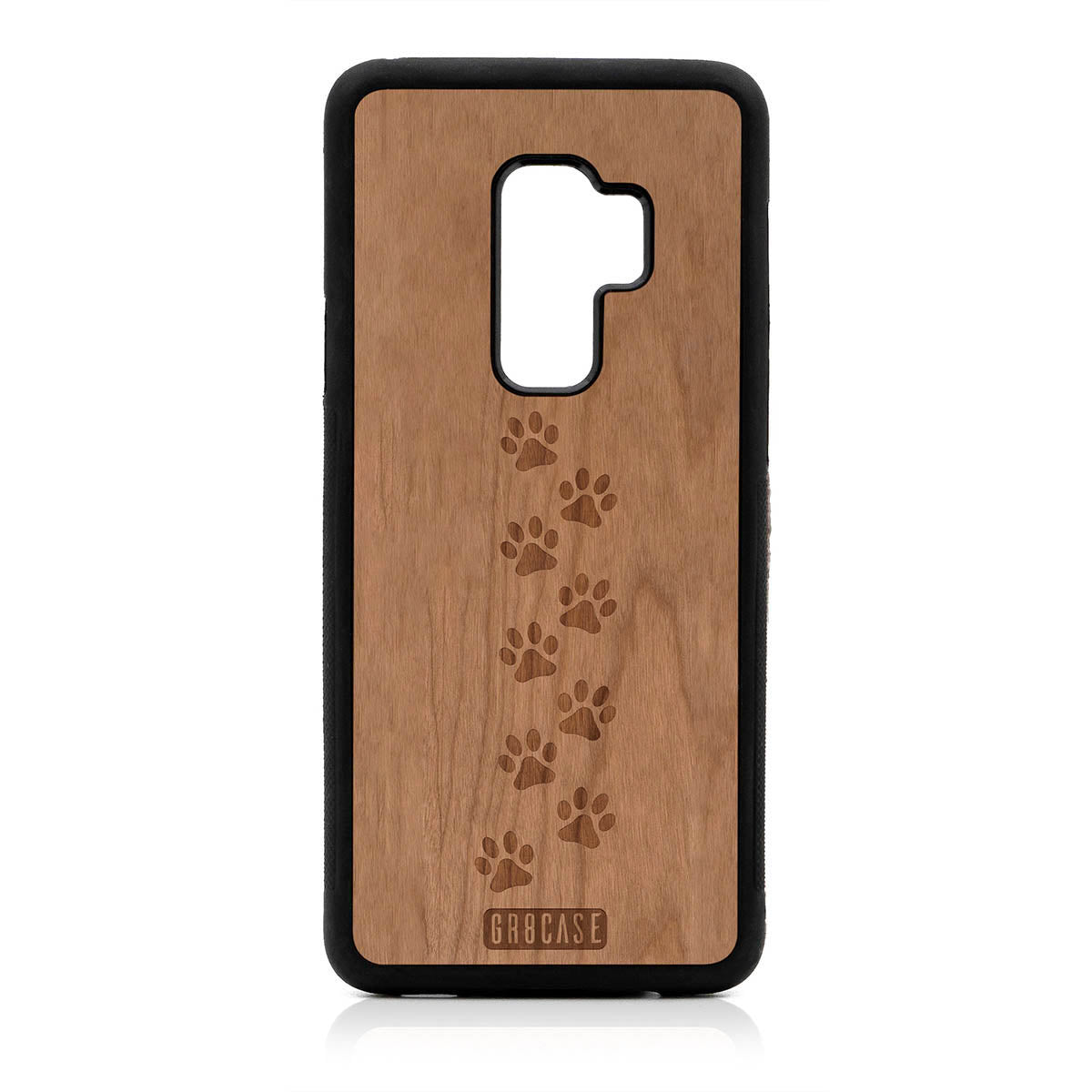 Paw Prints Design Wood Case Samsung Galaxy S9 Plus by GR8CASE