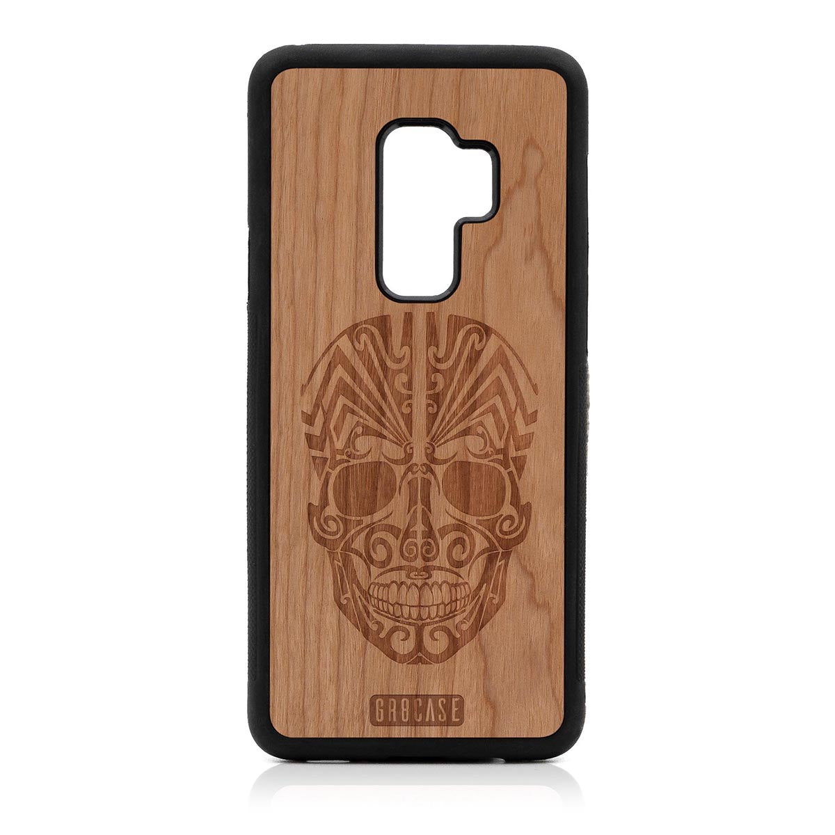 Tattoo Skull Design Wood Case Samsung Galaxy S9 Plus