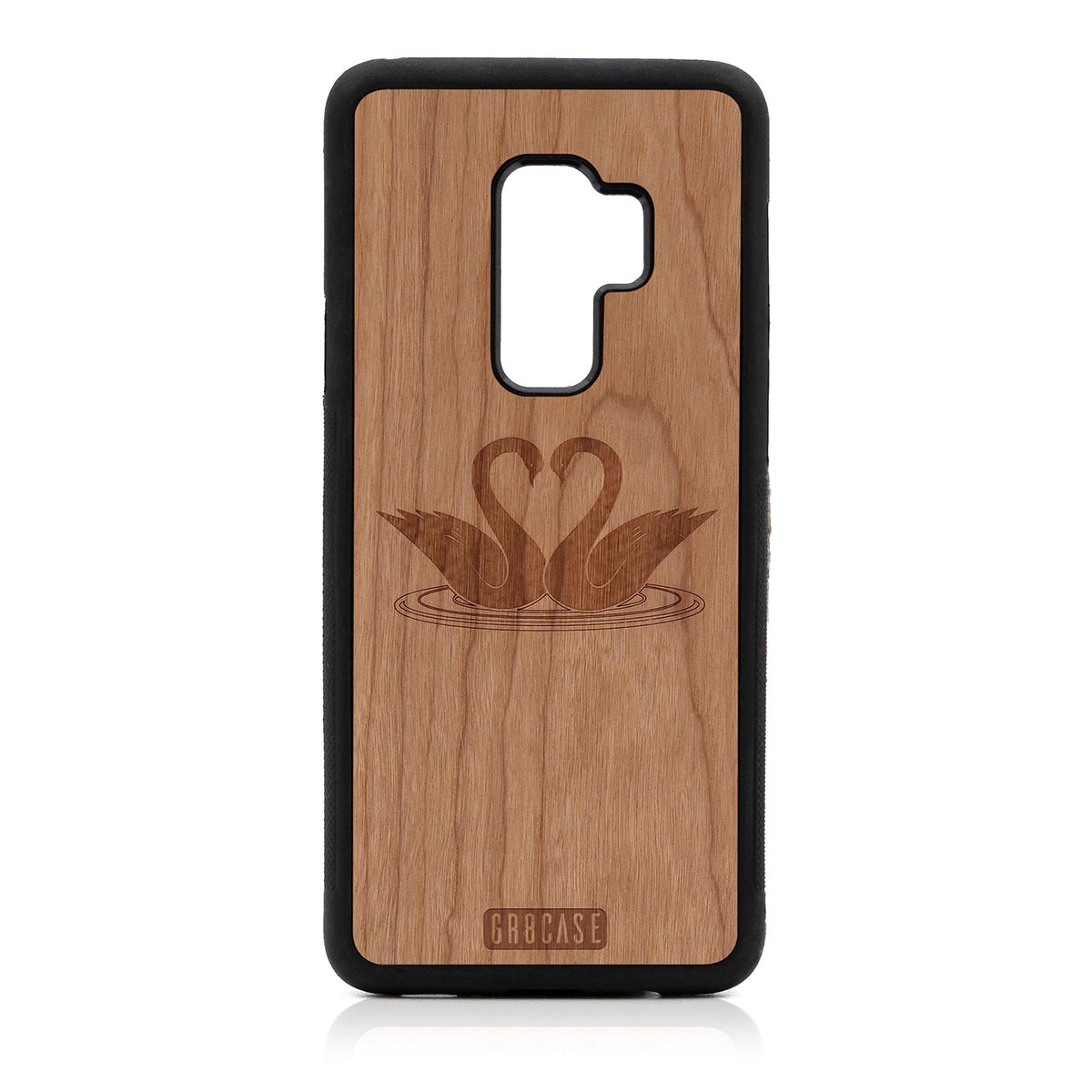 Swans Design Wood Case Samsung Galaxy S9 Plus