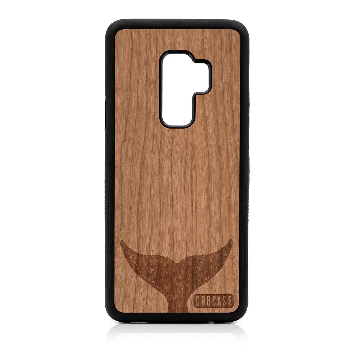 Whale Tail Design Wood Case For Samsung Galaxy S9 Plus
