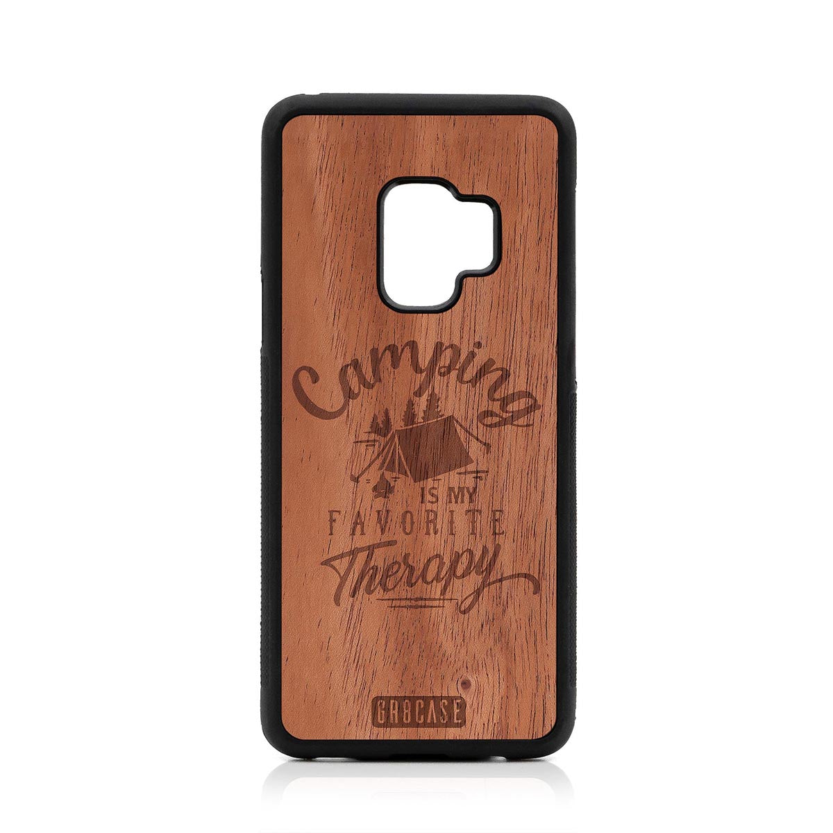 Camping Is My Favorite Therapy Design Wood Case For Samsung Galaxy S9 by GR8CASE