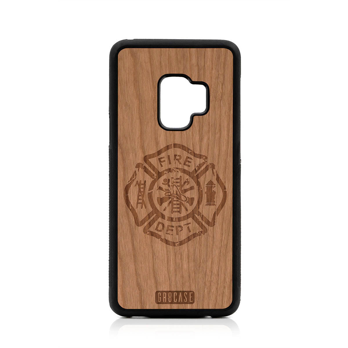 Fire Department Design Wood Case Samsung Galaxy S9 by GR8CASE