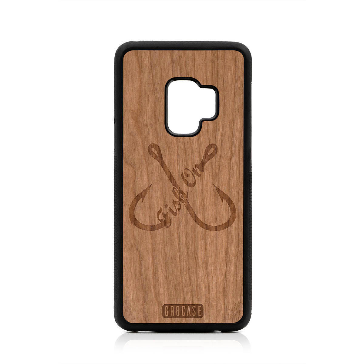 Fish On (Fish Hooks) Design Wood Case For Samsung Galaxy S9 by GR8CASE