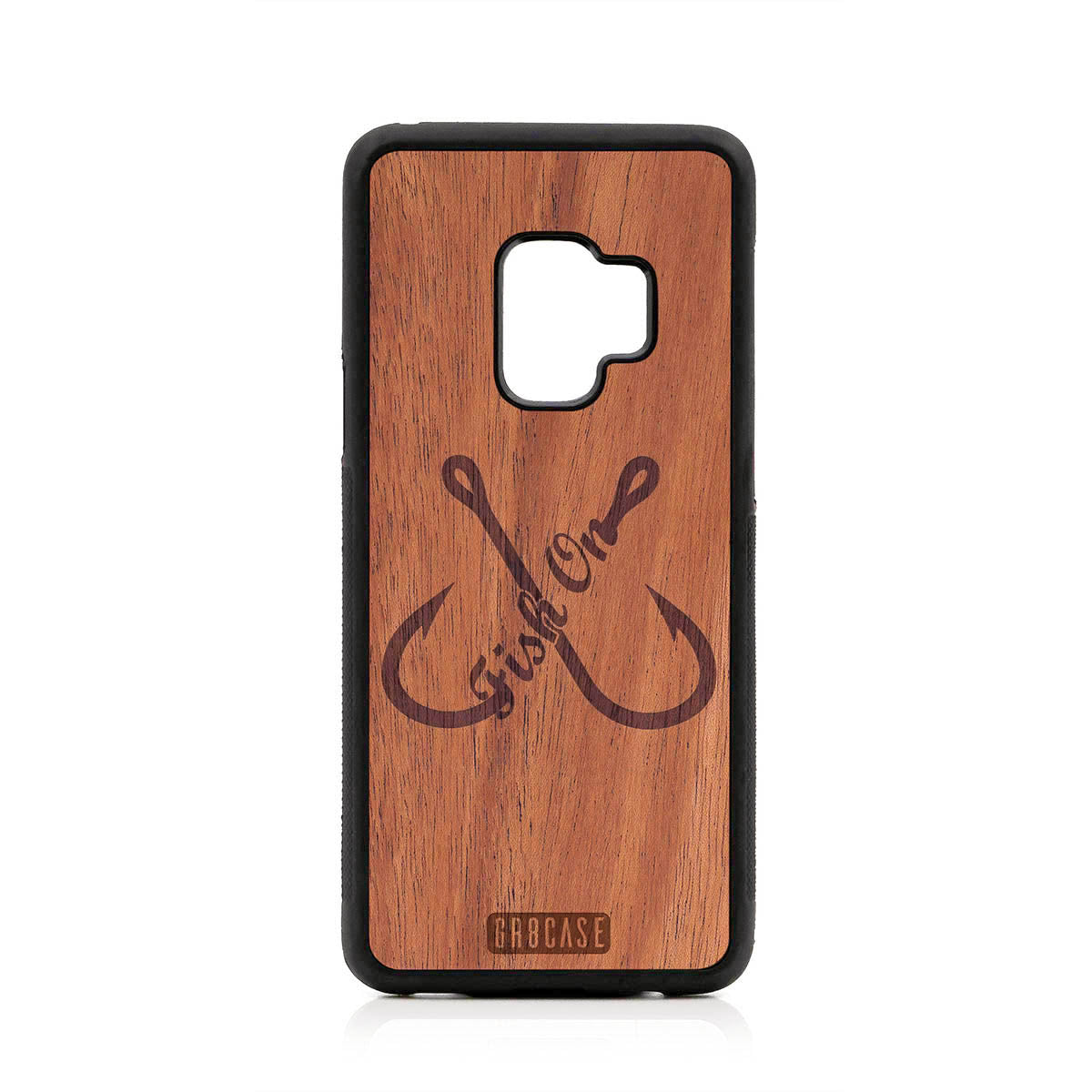 Fish On (Fish Hooks) Design Wood Case For Samsung Galaxy S9 by GR8CASE