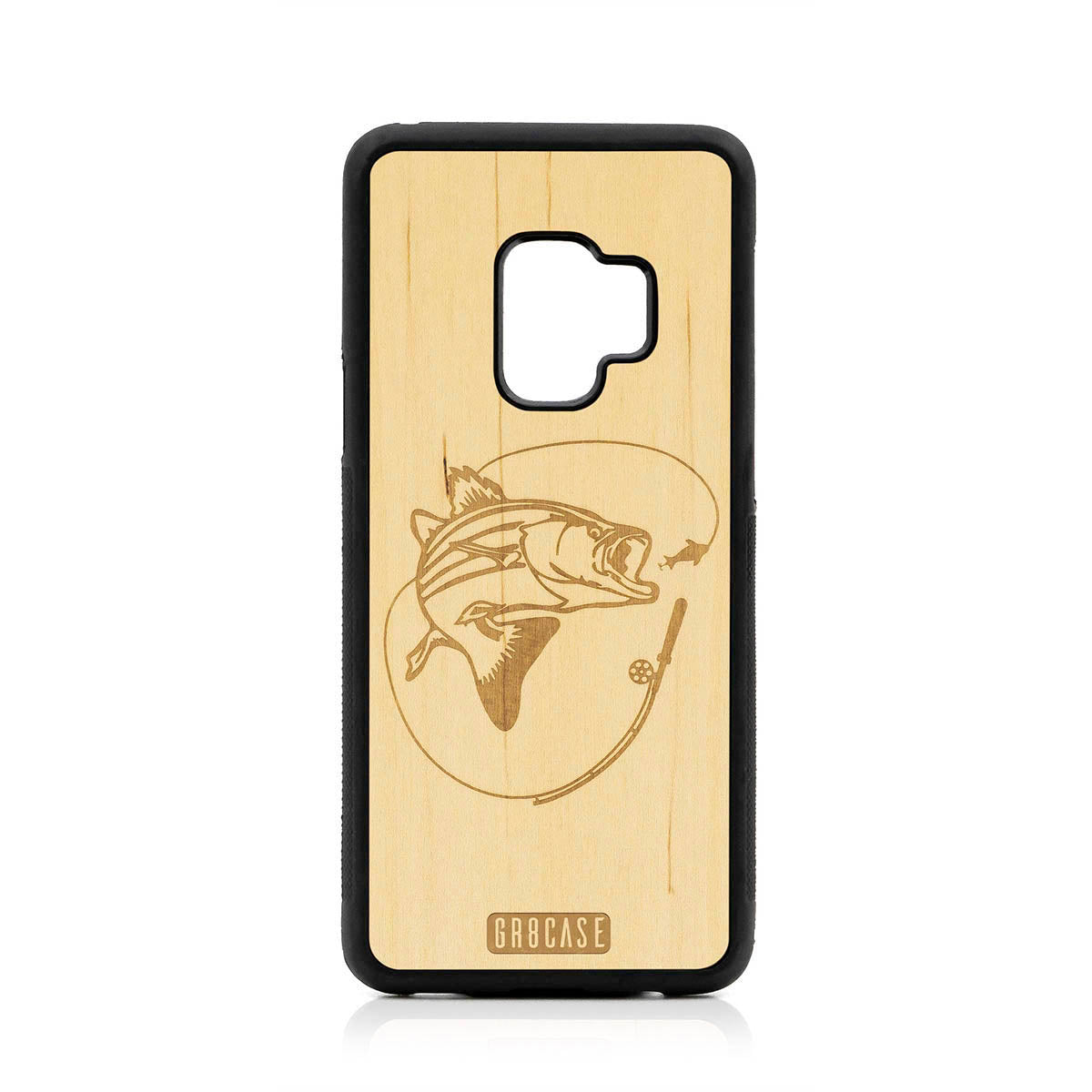 Fish and Reel Design Wood Case For Samsung Galaxy S9 by GR8CASE