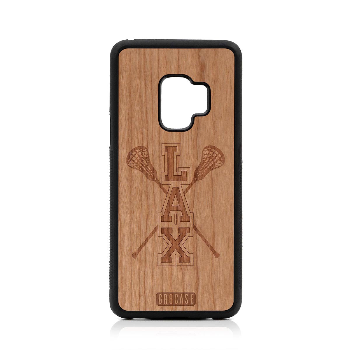 Lacrosse (LAX) Sticks Design Wood Case Samsung Galaxy S9 by GR8CASE