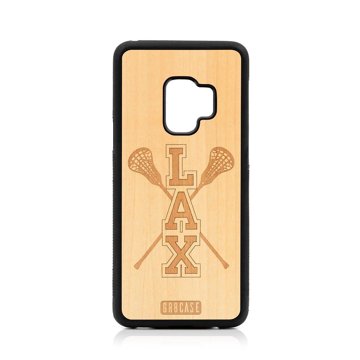 Lacrosse (LAX) Sticks Design Wood Case Samsung Galaxy S9 by GR8CASE
