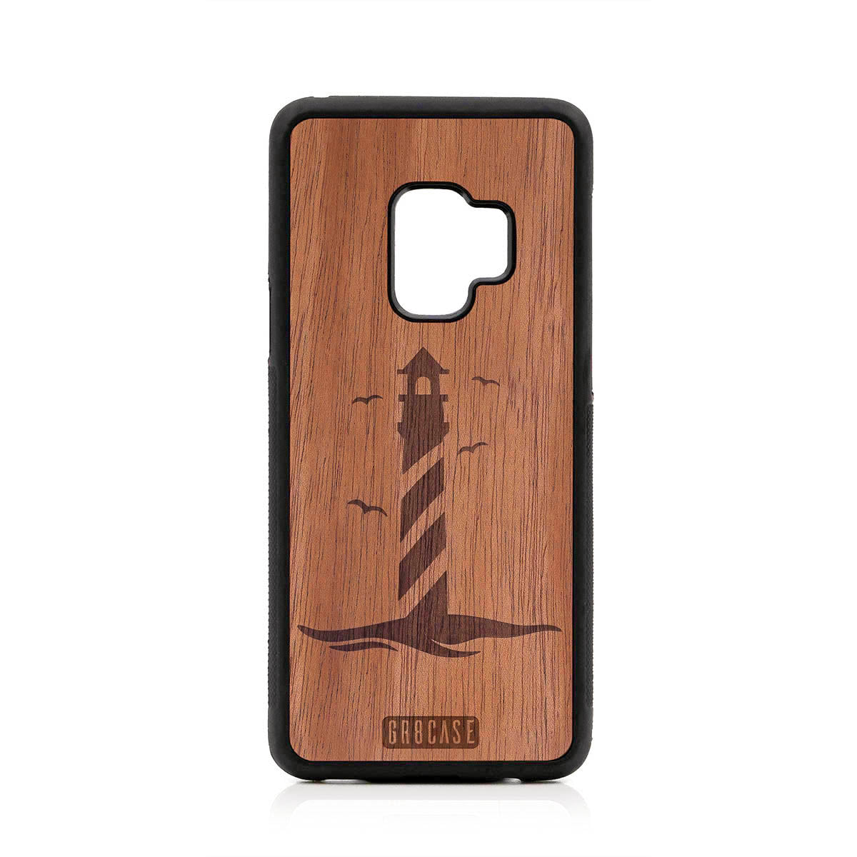 Lighthouse Design Wood Case For Samsung Galaxy S9